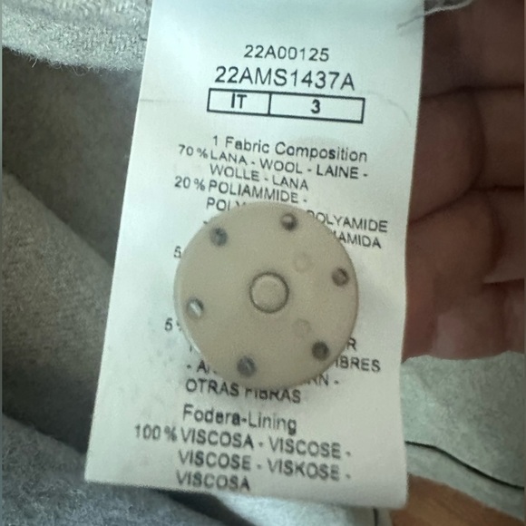 Anna Seravalli Grey/Tan Two-Tone Coat Vest - Picture 5 of 9